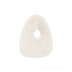 Calin Collection Faux Fur Hobo Bag in White